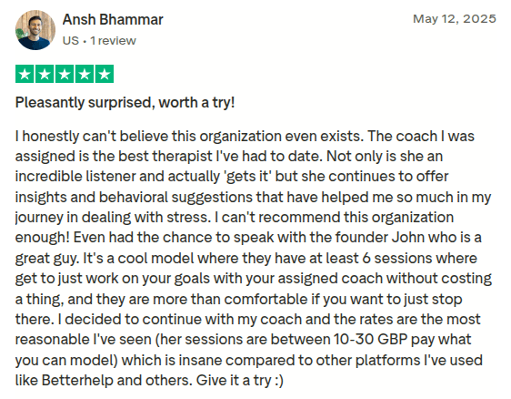 Client testimonial