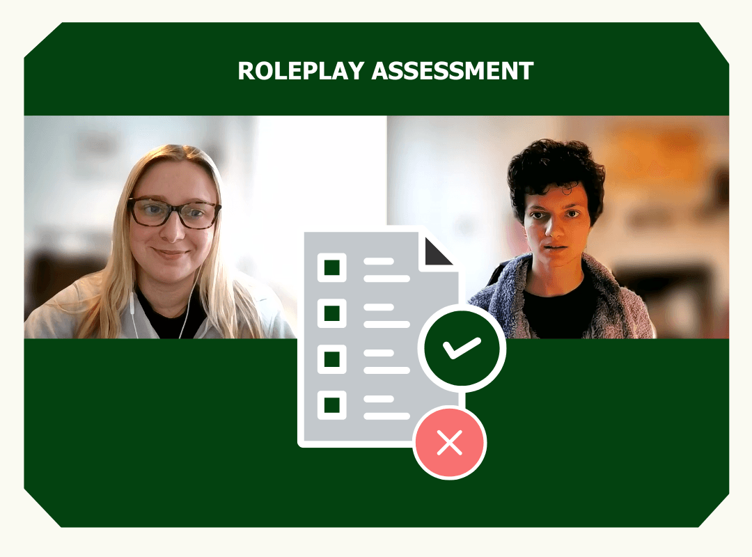 Roleplay assessment with coaches